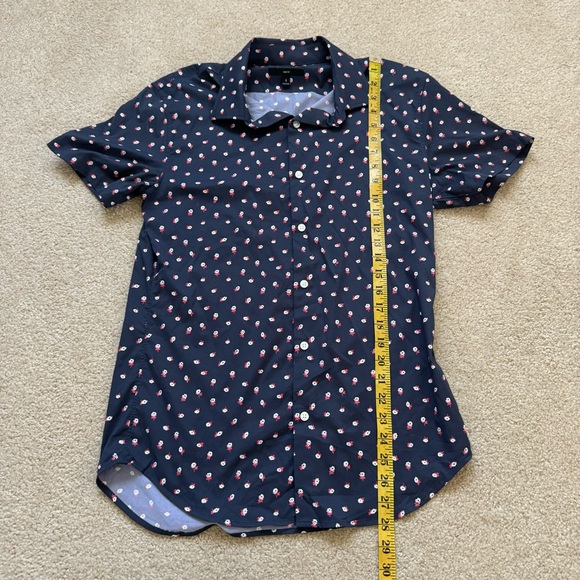 Bonobos Mens Micro Floral Print Short Sleeve Button Down Shirt - Picture 10 of 10